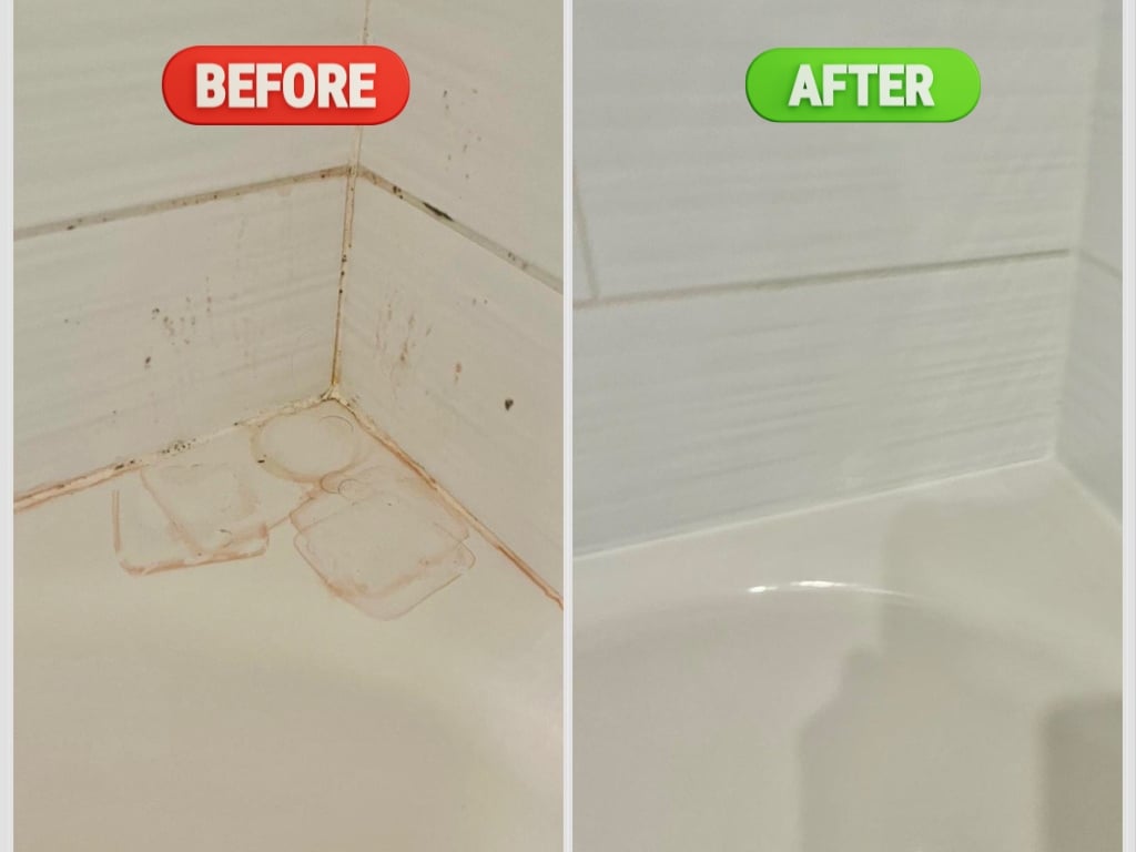 Before — Hard-water scale